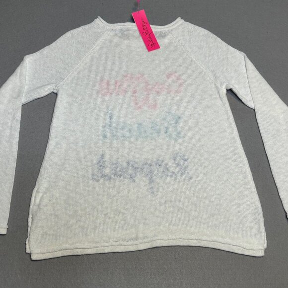 Lilly Pulitzer Sweater Womens Small Danette Coffee Beach Repeat Pullover NWT - Picture 11 of 12